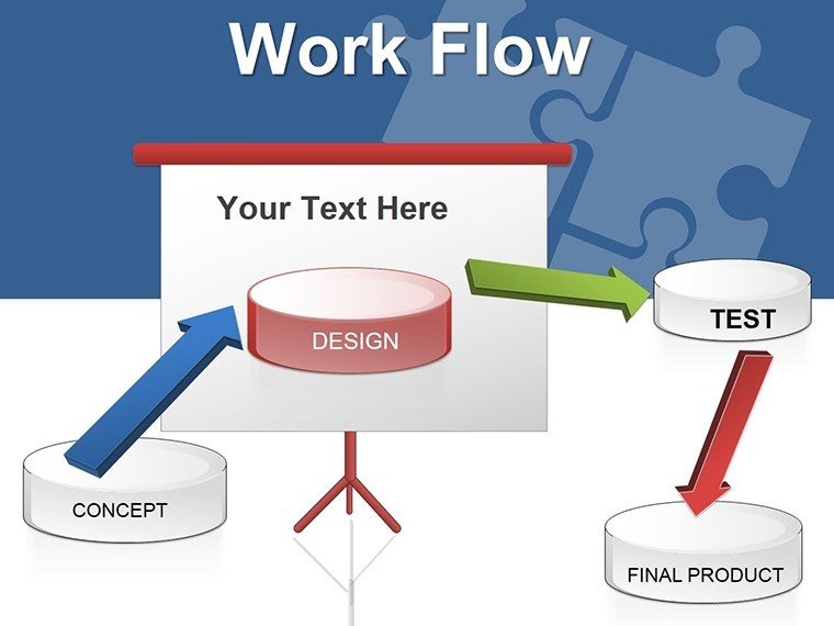 Work Flow PowerPoint diagram template