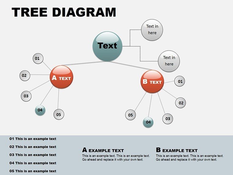 Tree Circular PowerPoint diagram template