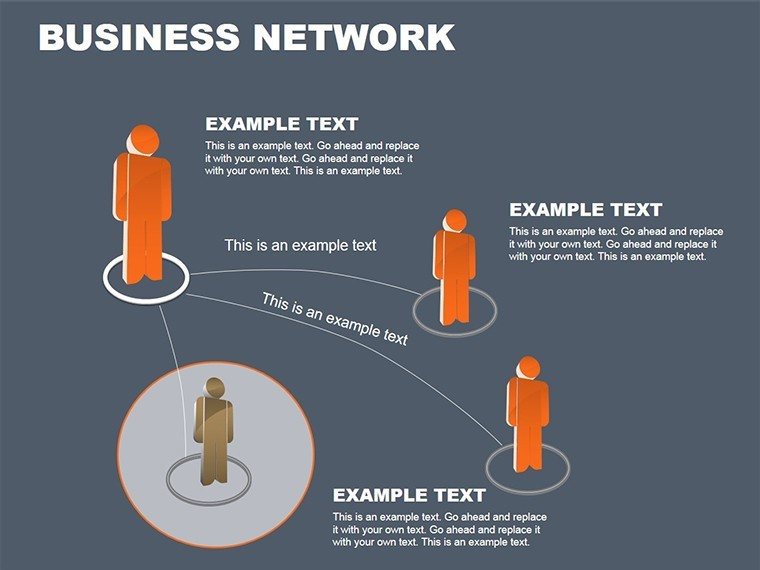 Business Network PowerPoint diagrams template for Presentation