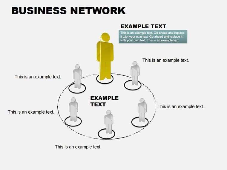 Business Network PowerPoint diagrams template for Presentation