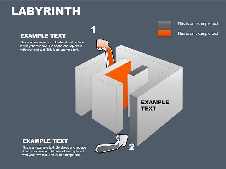 Labyrinth PowerPoint diagram template