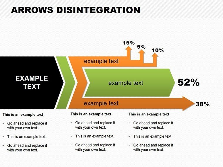 Arrows Disintegration PowerPoint diagrams