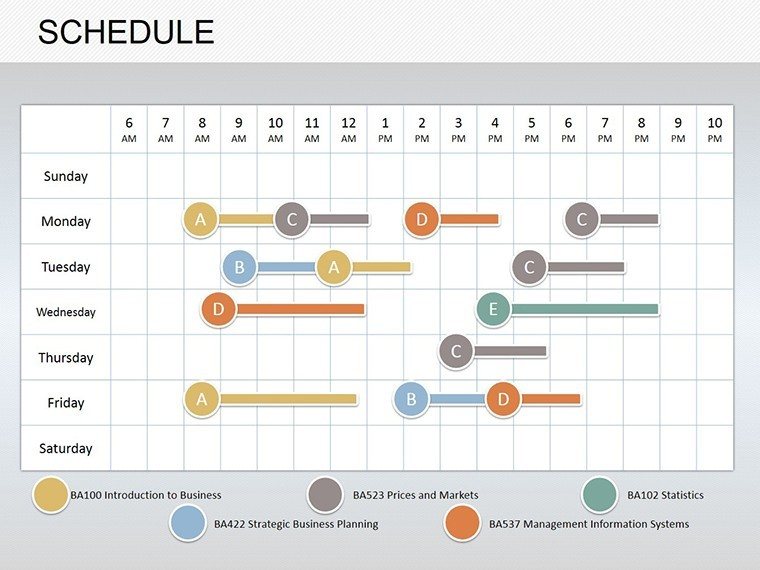 Schedule PowerPoint Diagram template