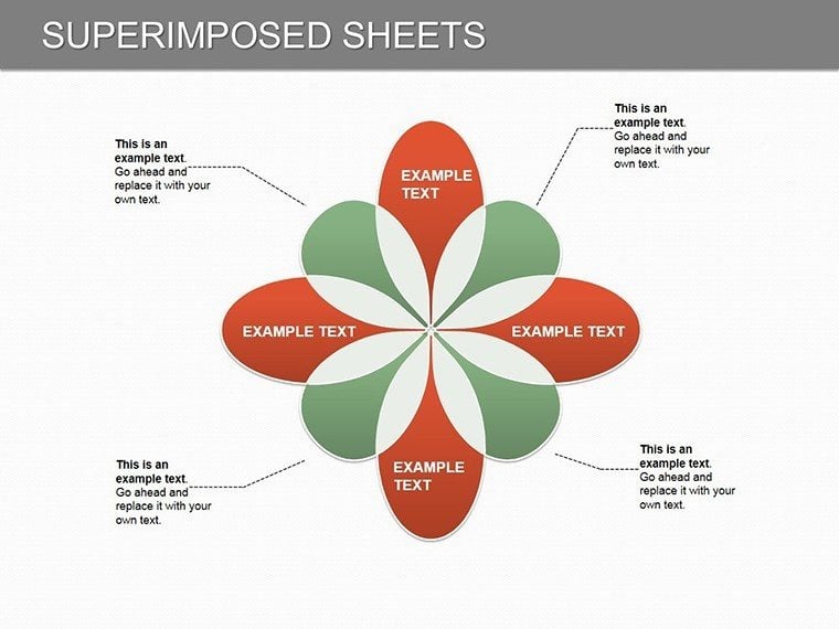 Superimposed Sheets PowerPoint diagram