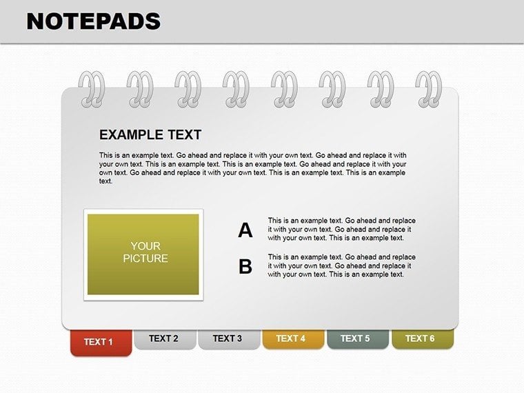 Notepads PowerPoint diagrams Template