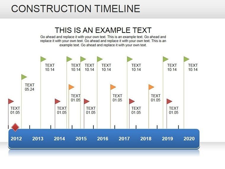 Construction Timeline PowerPoint diagram