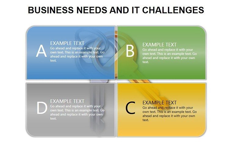 Business Needs And It Challenges PowerPoint Diagrams