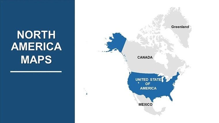 Editable North America PowerPoint Maps Templates