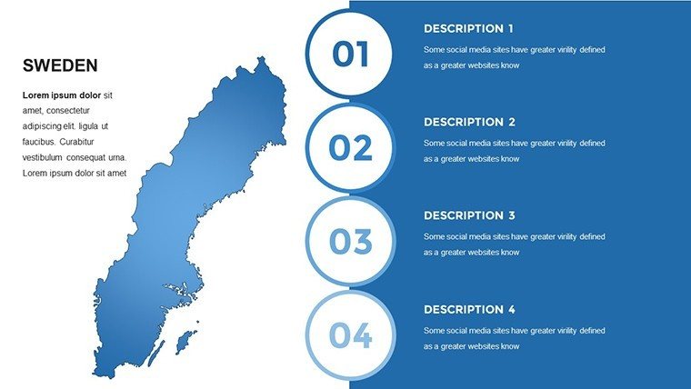 Swedish PowerPoint Maps Presentation Template: Download PPT