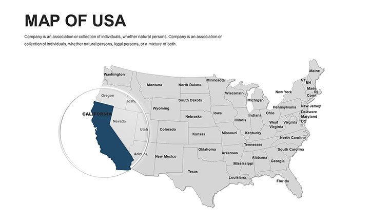 California Editable USA maps