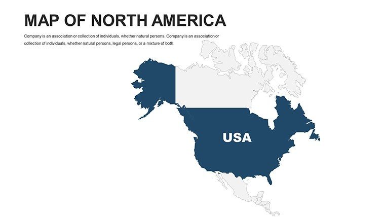 Editable North America PowerPoint Maps Download Template   Mid5487 