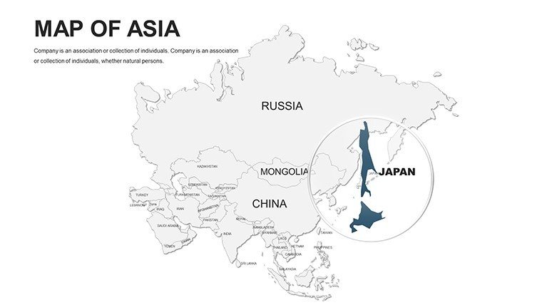 Editable maps of Asia for PowerPoint - Slide3