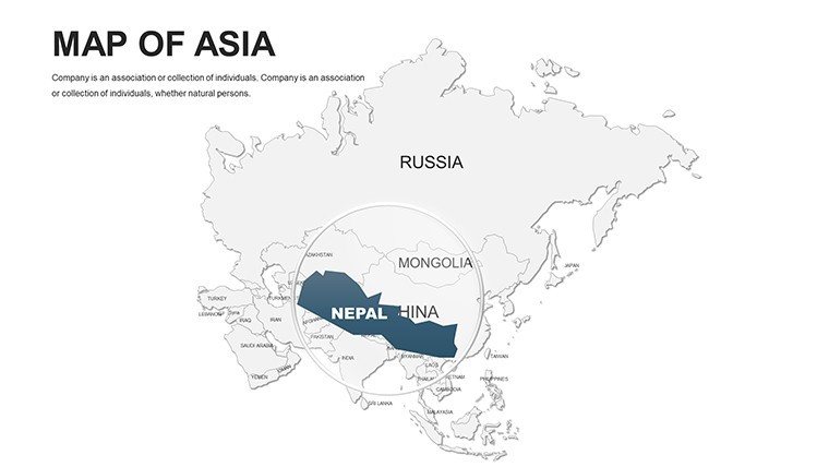 Editable maps of Asia for PowerPoint - Slide4