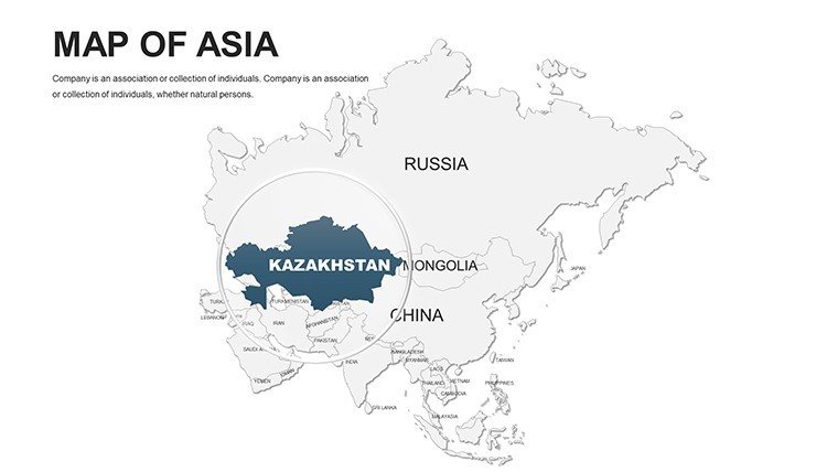 Editable maps of Asia for PowerPoint - Slide5