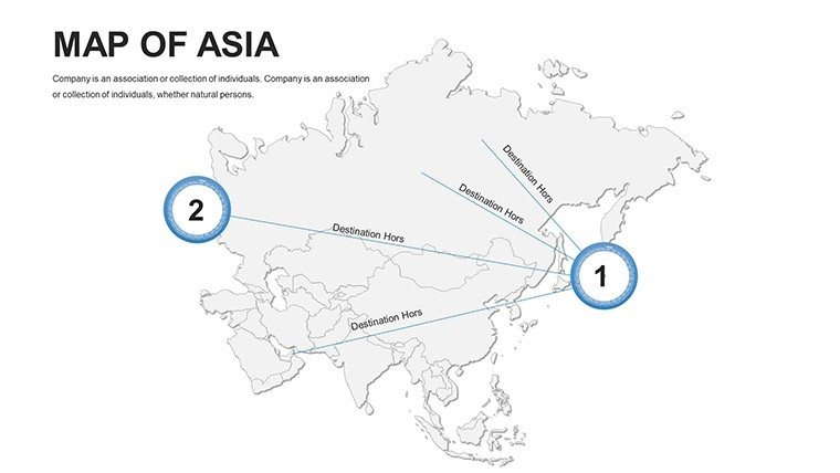 Editable maps of Asia for PowerPoint - Slide10