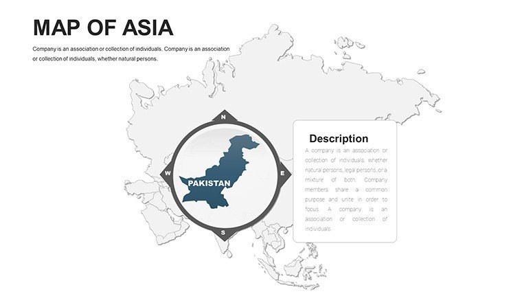 Editable maps of Asia for PowerPoint - Slide14