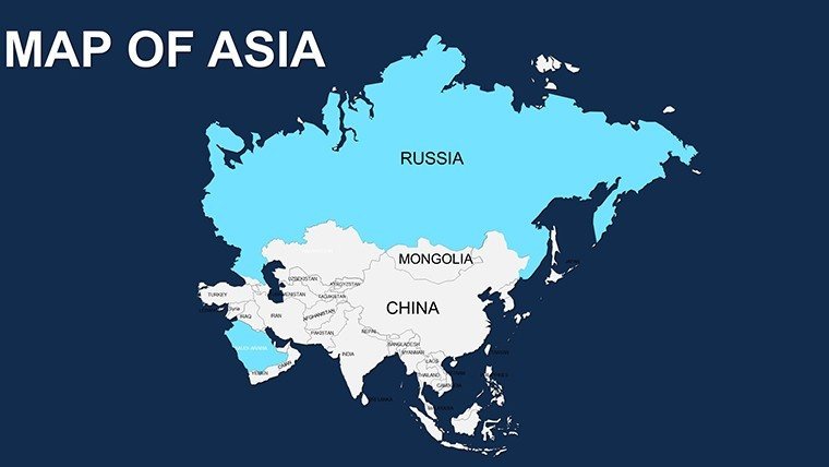 Editable maps of Asia for PowerPoint - Slide16