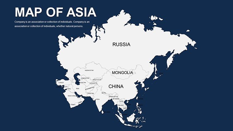 Editable maps of Asia for PowerPoint - Slide17