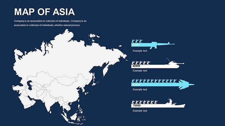 Editable maps of Asia for PowerPoint - Slide19