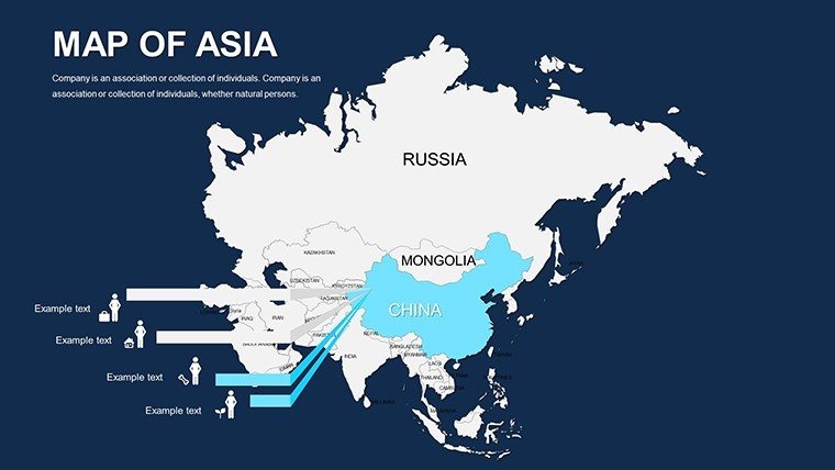 Editable maps of Asia for PowerPoint - Slide21