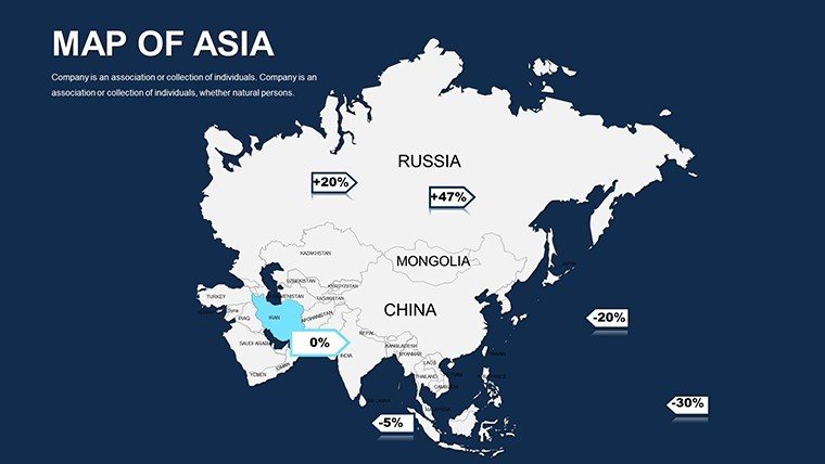 Editable maps of Asia for PowerPoint - Slide22