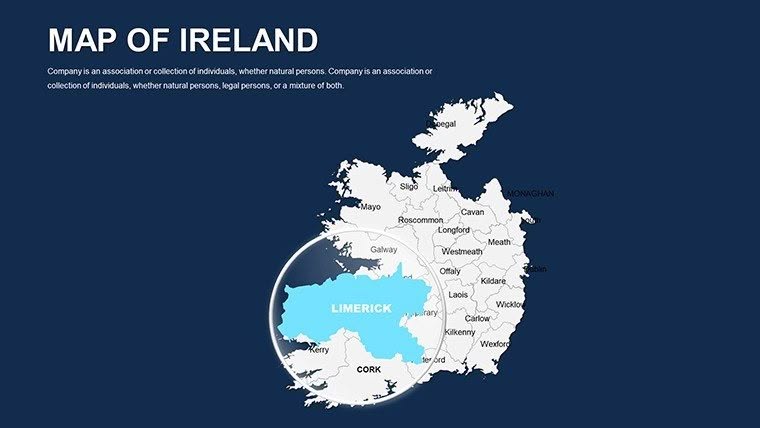 Editable Ireland PowerPoint maps | ImagineLayout.com