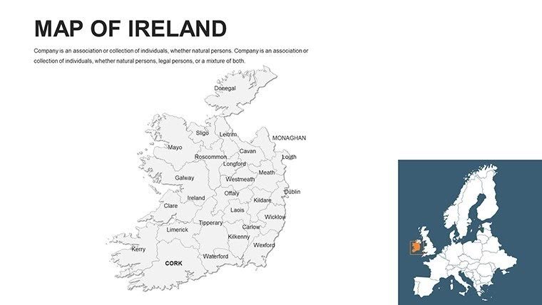 Editable Ireland PowerPoint maps | ImagineLayout.com