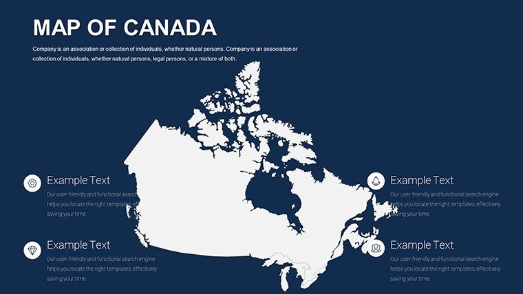 Editable Canada PowerPoint Maps Template for Presentation