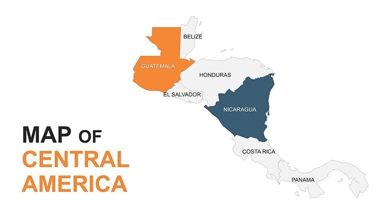 Central America Editable PowerPoint maps