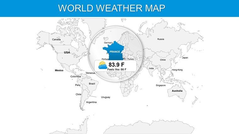 France Weather PowerPoint Map