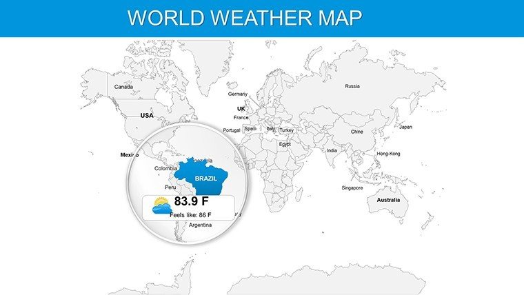 Brazil Weather PowerPoint Map