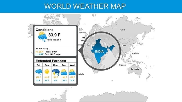 World India Weather PowerPoint Map