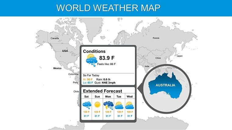 World Weather PowerPoint Map Australia