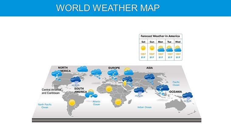 3D Weather PowerPoint Map