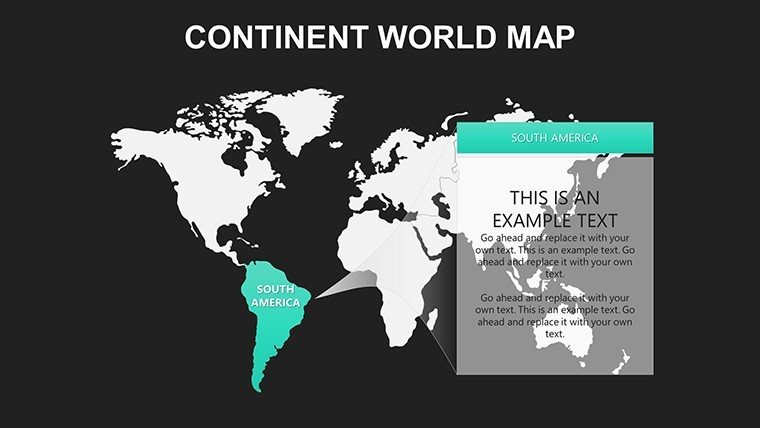 Grey Color Continent World PowerPoint maps