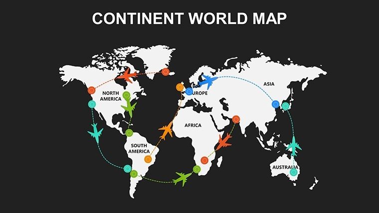 Table North America Continent World PowerPoint maps