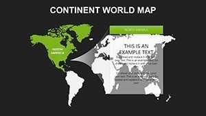 Green Color Continent World PowerPoint maps