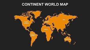 Dark Effect Continent World PowerPoint maps : North America