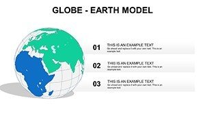 Green Color Earth World PowerPoint map