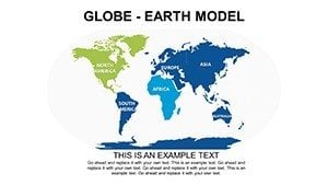 Grey Color Earth World PowerPoint map