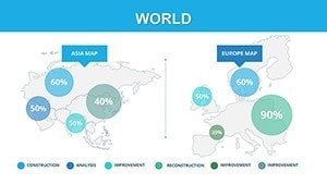 Asia, Europe Analytical World PowerPoint Maps