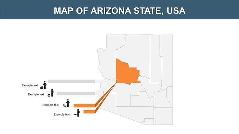 Arizona Counties PowerPoint maps, pptx