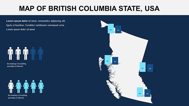 Canada British Columbia PowerPoint maps, pptx