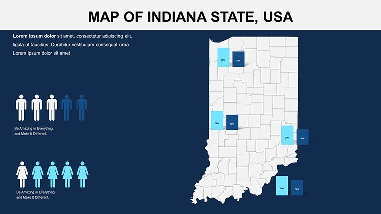 Indiana State of USA PowerPoint maps | ImagineLayout.com