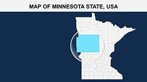 Minnesota with Counties PowerPoint Maps Template