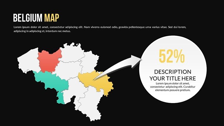 Dark Effect - World Global PowerPoint Maps - Belgium