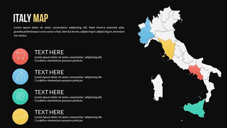 Dark Effect - World Global PowerPoint Maps - Italy