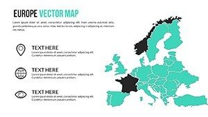Worldwide vector maps for PowerPoint Presentation - Europe