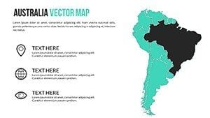 Worldwide vector maps for PowerPoint Presentation - Australia