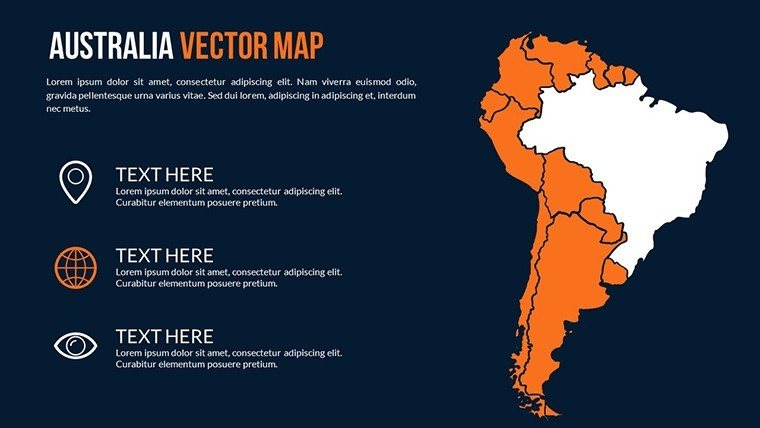 World Countries PowerPoint Maps for Presentation - Australia Vector